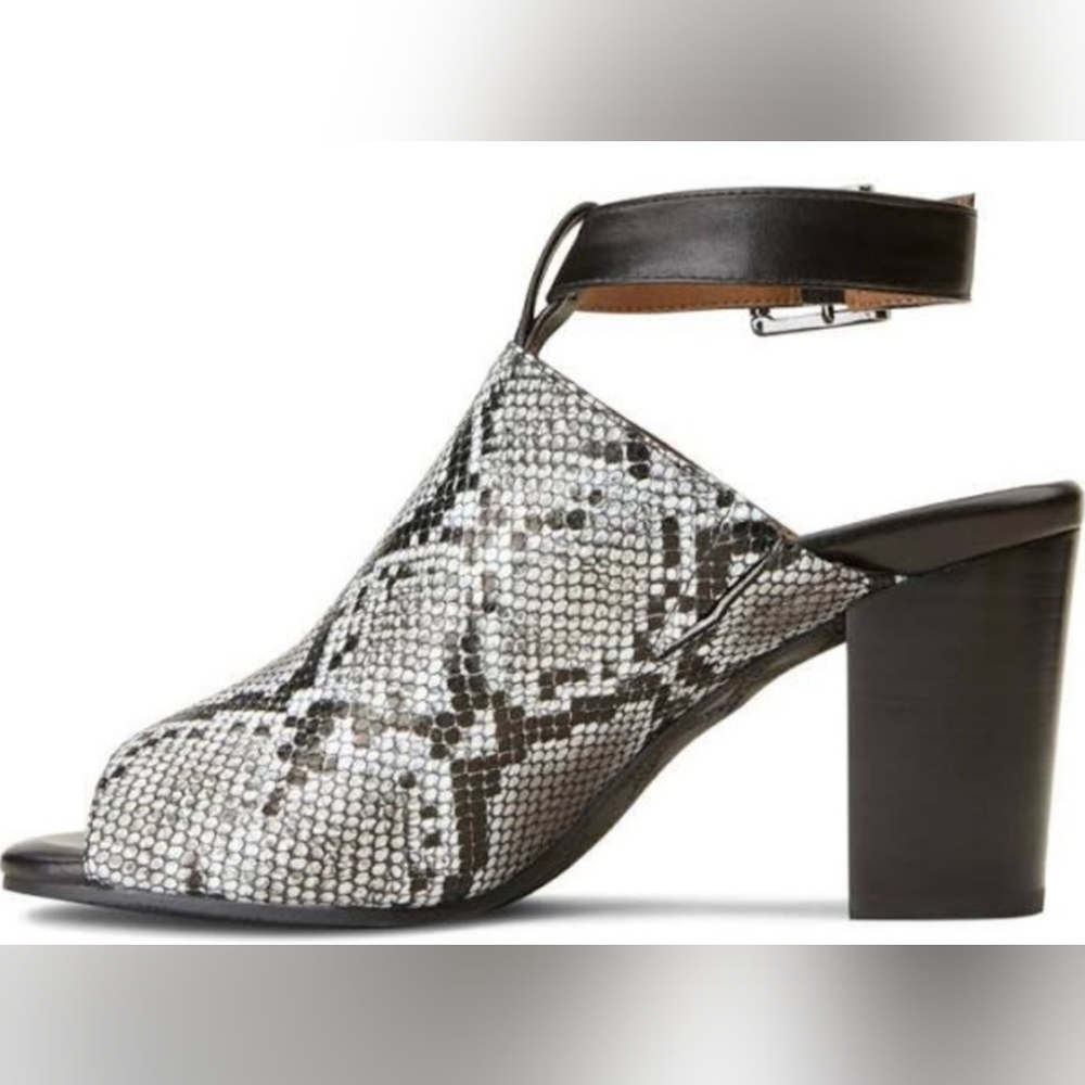Vionic Kaia Snake Animal Print Leather Stacked He… - image 4